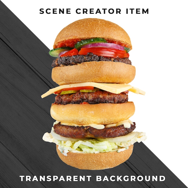 Burger ingrediente PSD trasparente