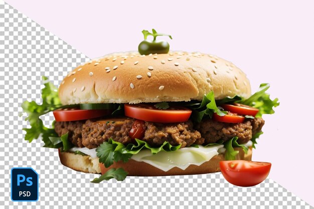 Burger isoliert auf durchsichtigem hintergrund