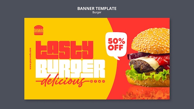 Burger konzept banner vorlage