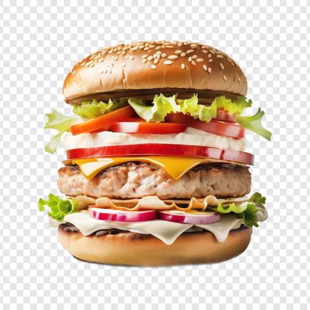 PSD burger mit durchsichtigem png-format