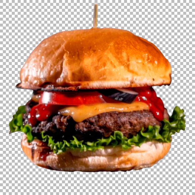 PSD burger png es transparente