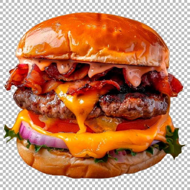 PSD burger png transparente