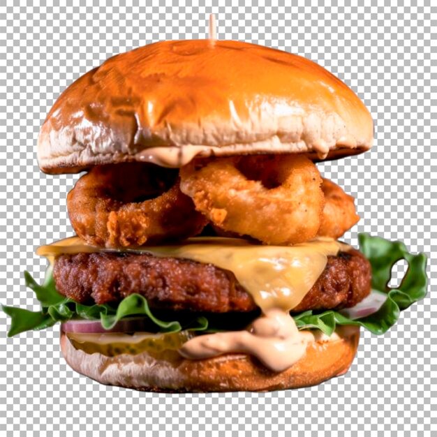 PSD burger png transparente