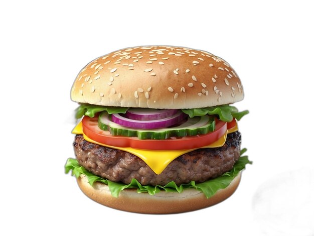 PSD burger psd sur un fond blanc