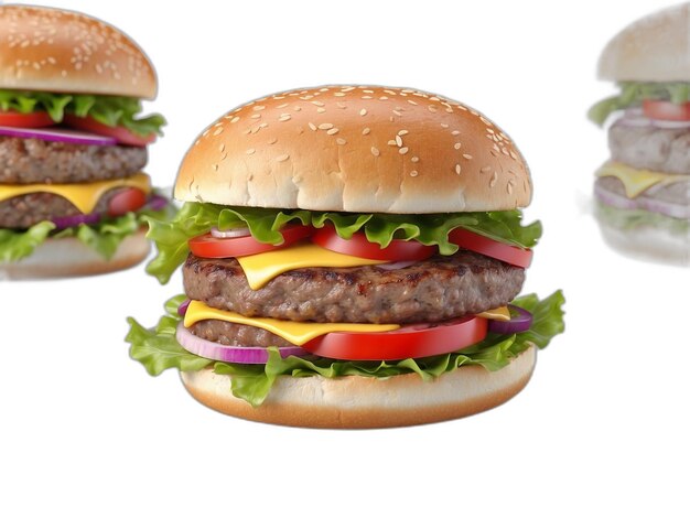 Burger psd en un fondo blanco