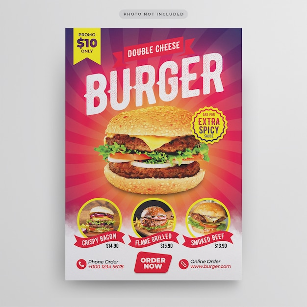 Burger restaurant flyer vorlage