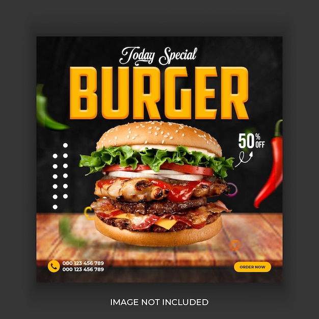 Burger-Social-Media-Post-Design PSD
