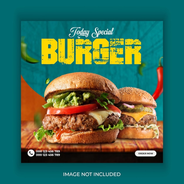Burger-Social-Media-Post-Design PSD