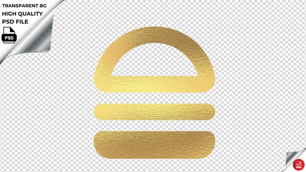 PSD burgeralt icono vectorial de textura de oro psd transparente