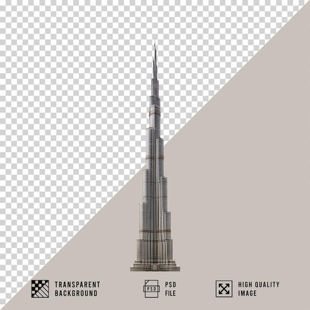 Burj Khalifa em fundo transparente