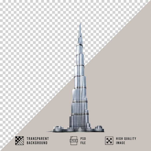 Burj Khalifa em fundo transparente