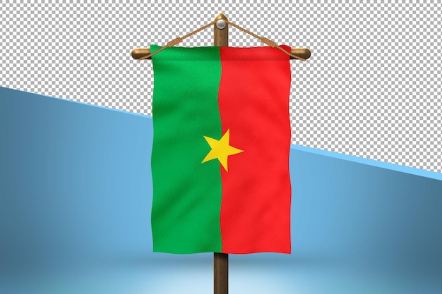 PSD burkina faso hang flag design hintergrund