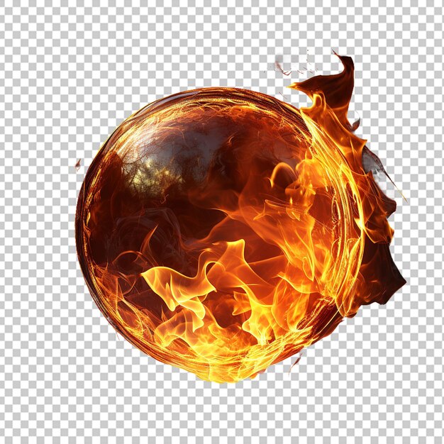 Burning ball elemento vfx para la composición de fondos transparentes