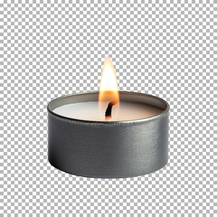 PSD burning tealight candle