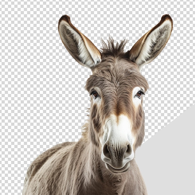 PSD burro aislado en un fondo transparente png