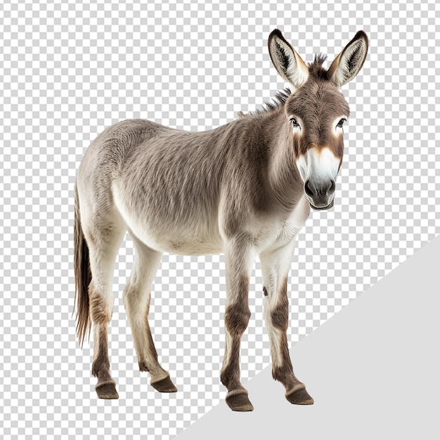 PSD burro aislado en un fondo transparente png