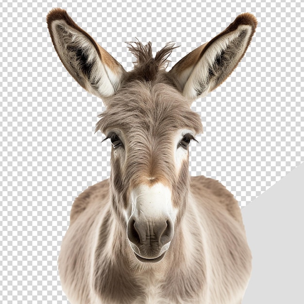 PSD burro isolado em fundo transparente png