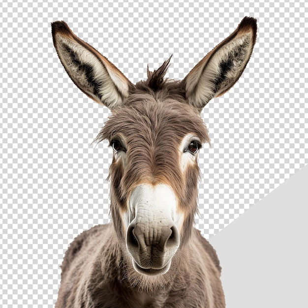 PSD burro isolado em fundo transparente png