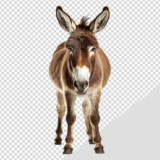 PSD burro isolado em fundo transparente png