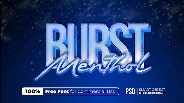 Burst Menthol Text Effect