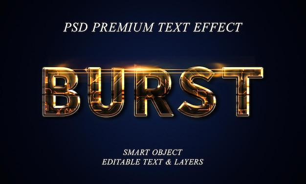 PSD burst-texteffekt-design