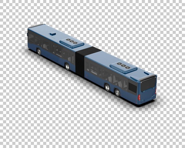 Bus realistico isolato sullo sfondo illustrazione di rendering 3D