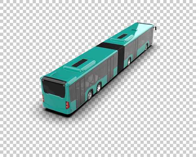 Bus realistico isolato sullo sfondo illustrazione di rendering 3D