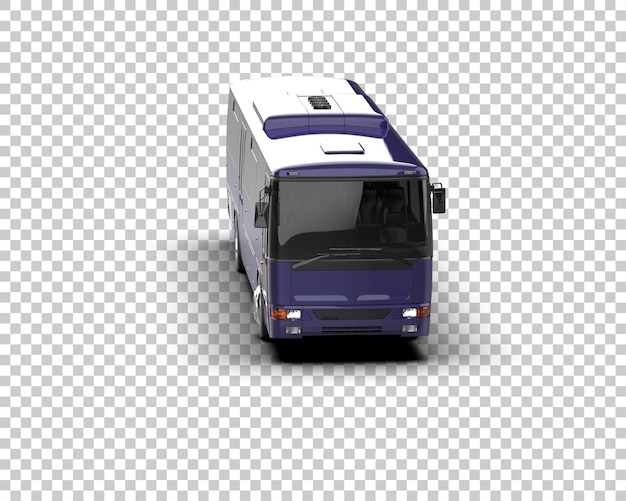 Bus Realistis terisolasi pada ilustrasi render 3D latar belakang