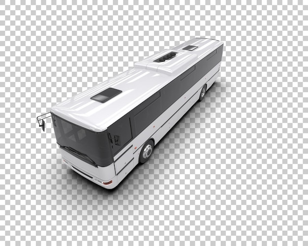 Bus Realistis terisolasi pada ilustrasi render 3D latar belakang