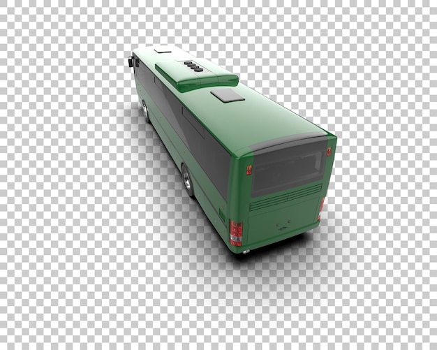 Bus Realistis terisolasi pada ilustrasi render 3D latar belakang