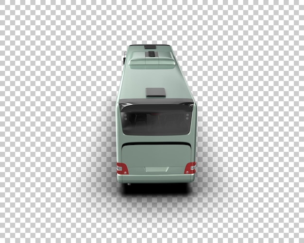 Bus Realistis terisolasi pada ilustrasi render 3D latar belakang