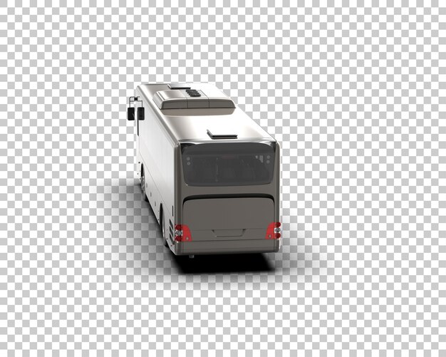 Bus Realistis terisolasi pada ilustrasi render 3D latar belakang