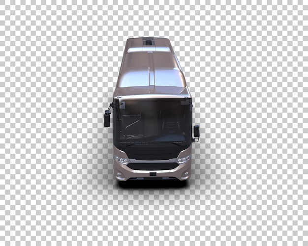 Bus Realistis terisolasi pada ilustrasi render 3D latar belakang