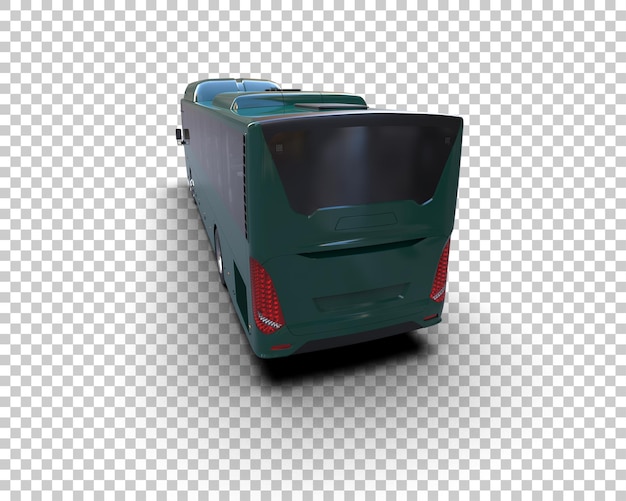 Bus Realistis terisolasi pada ilustrasi render 3D latar belakang