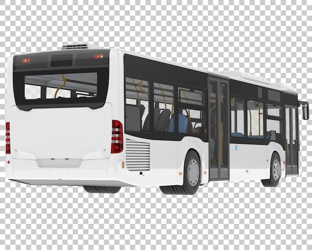 Bus de la ville sur fond transparent illustration de rendu 3d