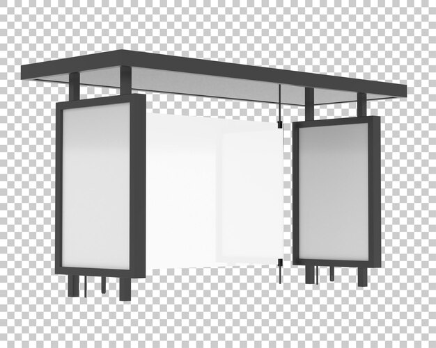 PSD busbahnhof auf transparentem hintergrund 3d-darstellung