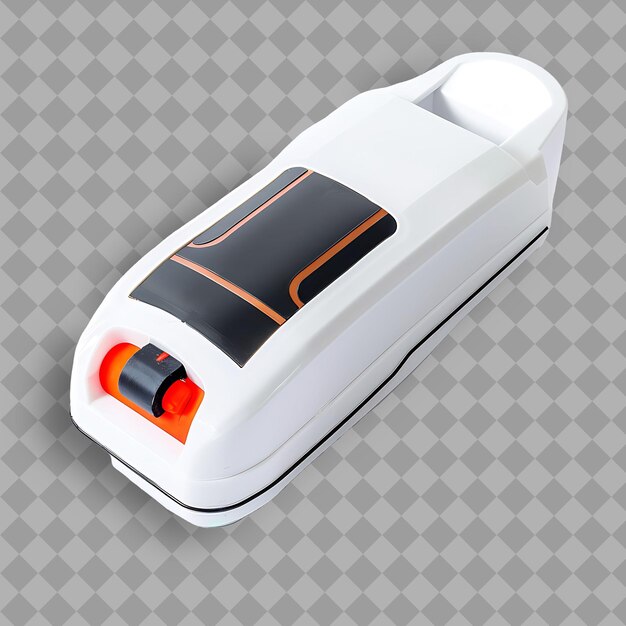 Buscador de clavos con cuerpo de plástico blanco una herramienta utilizada para localizar objetos aislados en un fondo limpio