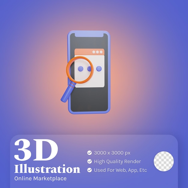 Buscando ilustración 3d