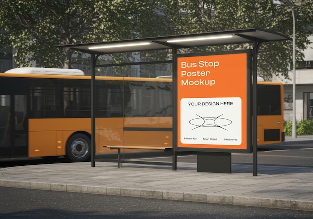 Bushaltestelle Poster Modell