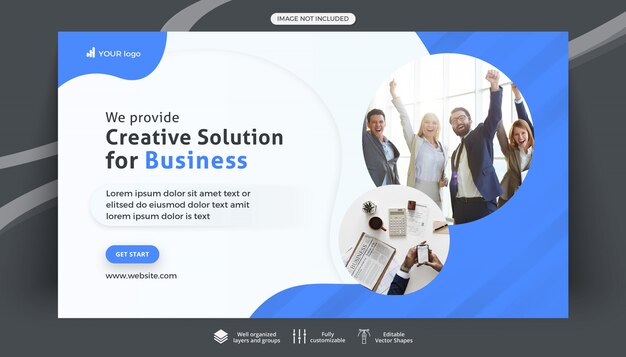 PSD business abstrakte website-vorlage