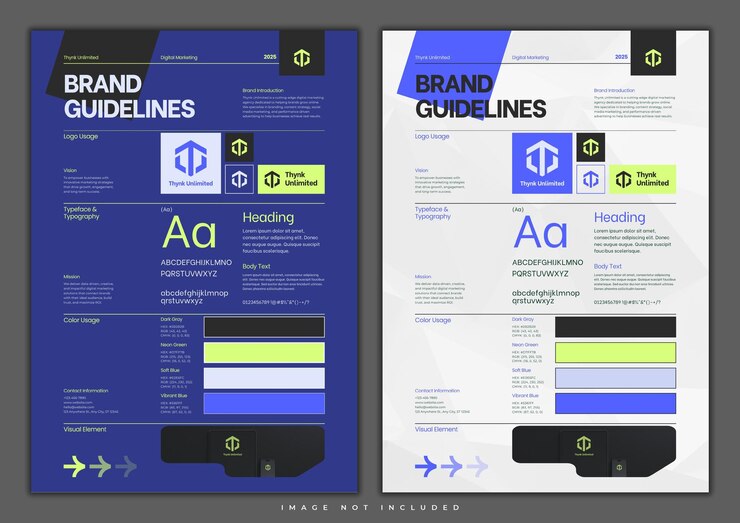 PSD business brand guidelines poster