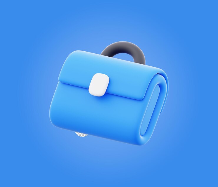 Business briefcase icon illustration Office suitcase concept Simple office bag illustration image