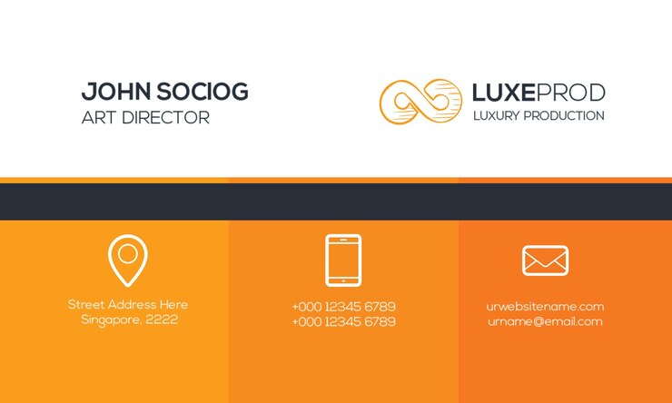 PSD business card design for john sociog art director luxeprod