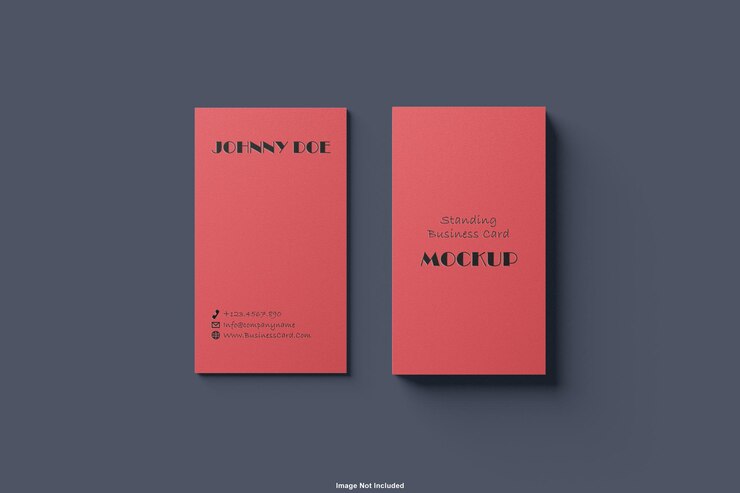 Business Card Mockup Design nel rendering 3D