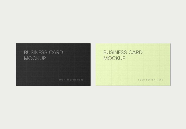 Business Card Mockup in Two Colors