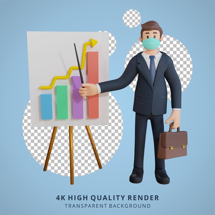 PSD business-charakter-darstellung 3d-rendering