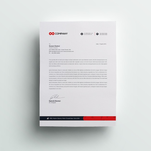 Business Corporate Briefkopf