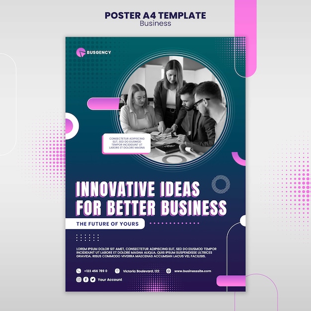 Business-Design-Vorlage mit Farbverlauf