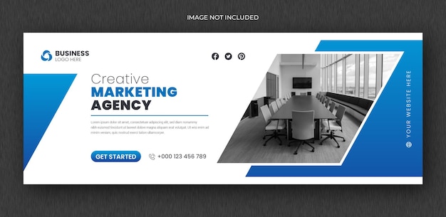 Business-Facebook-Cover und Web-Banner-Vorlage für Agenturen für digitales Marketing