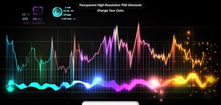 PSD business growth charts graph stock trading investment analysis and stock market analysis